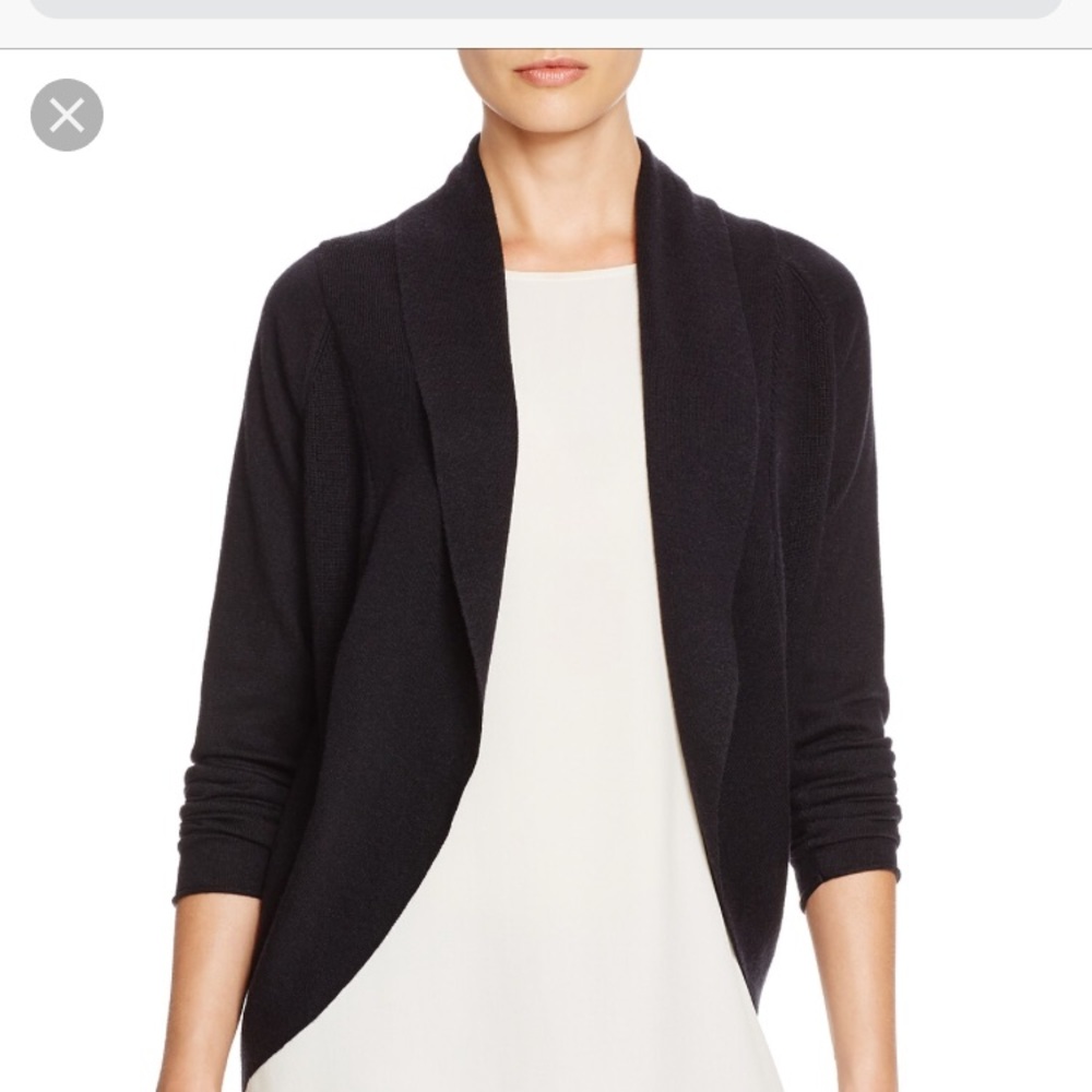 Black Tahari shawl neck sweater